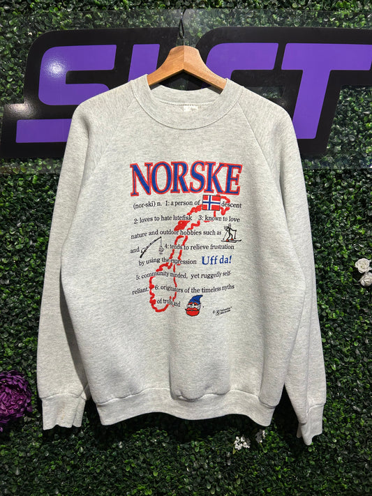 90s Norske Norway Crewneck. Size Large