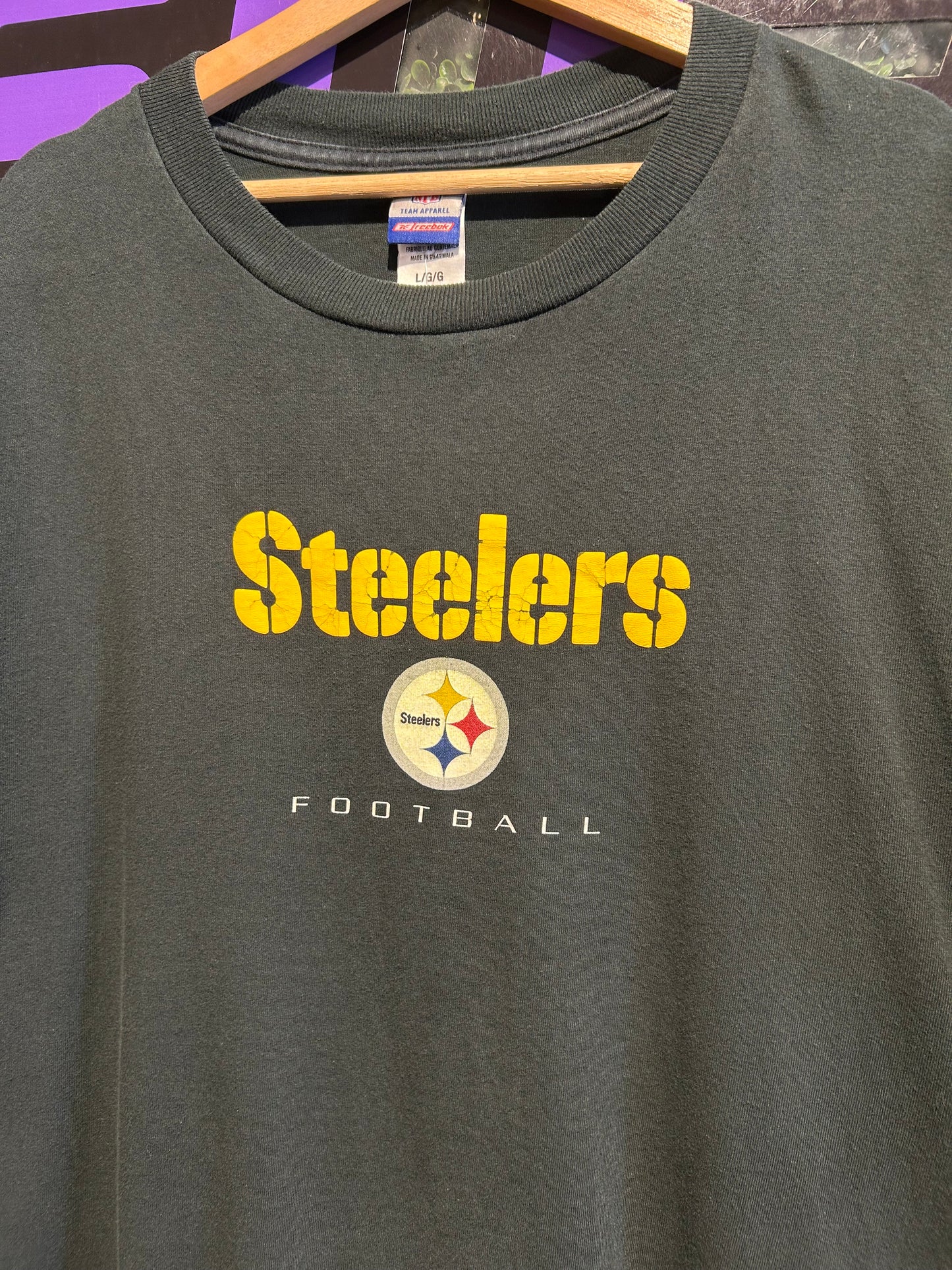 00s Pittsburgh Steelers Reebok T-Shirt. Size L/XL