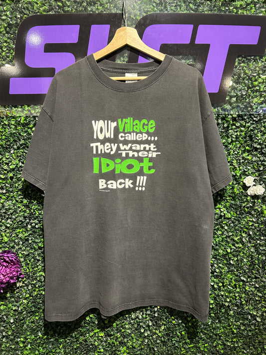 Vintage Village Idiot T-Shirt. Size XL