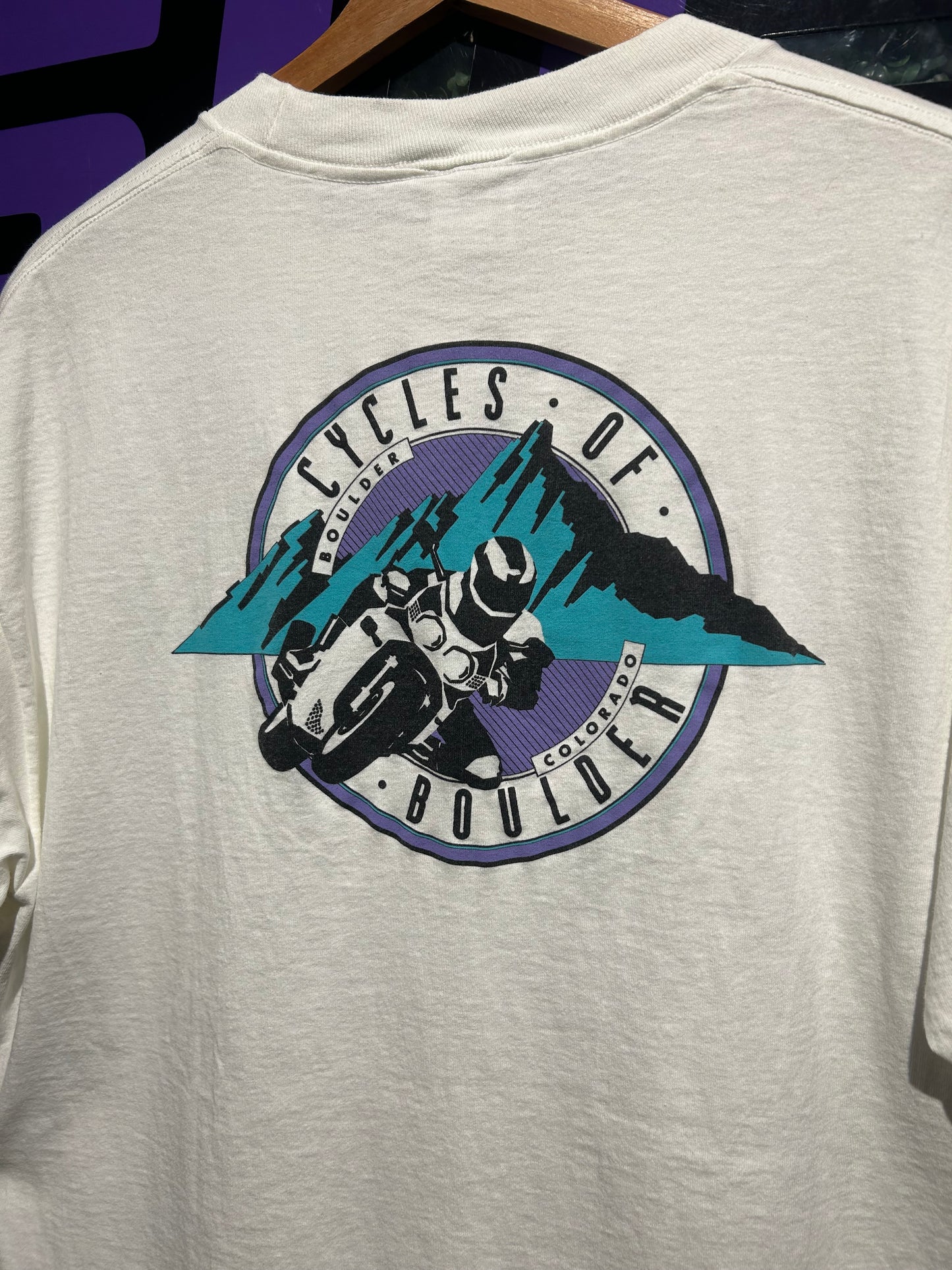 90s Cycles Of Boulder T-Shirt. Size XL