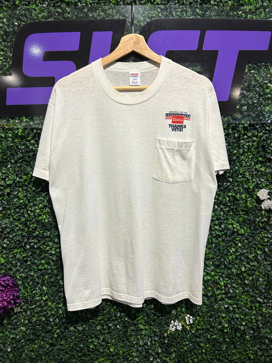 1987 Coors Memorial Day Pocket T-Shirt. Size M/L