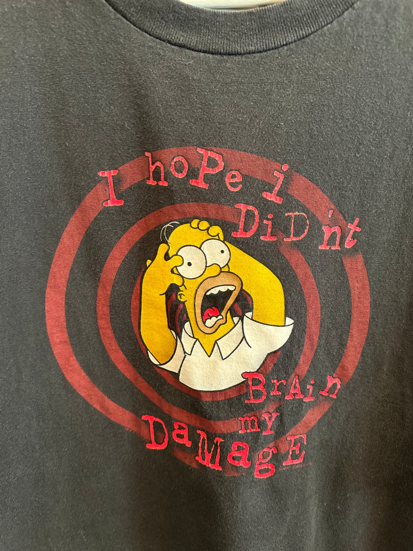 2003 The Simpsons Homer Brain Damage T-Shirt Size XL