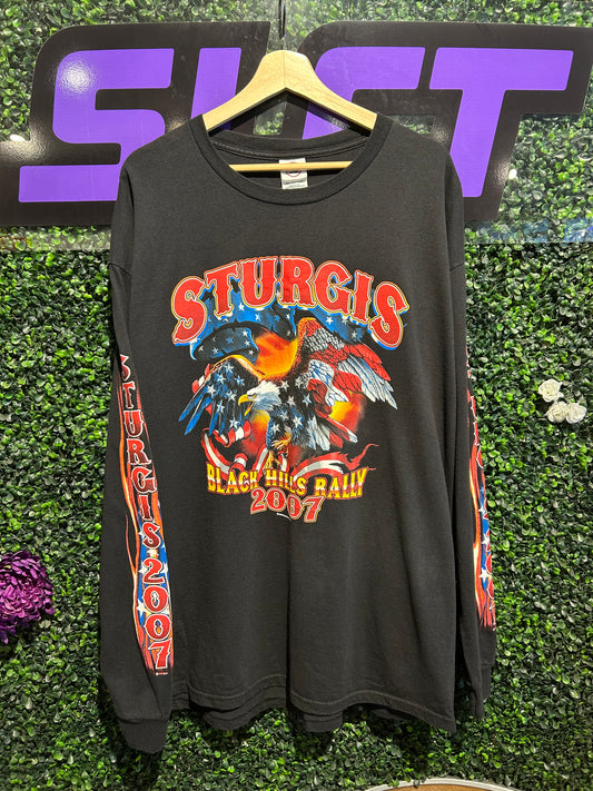 2007 Sturgis Black Hills Rally LS Shirt. Size XXL