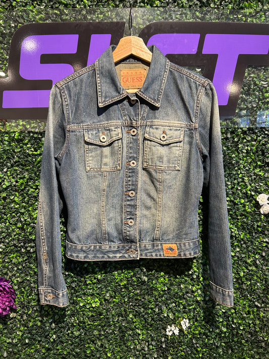 Vintage Guess Denim Button-Up Jacket. Size Small