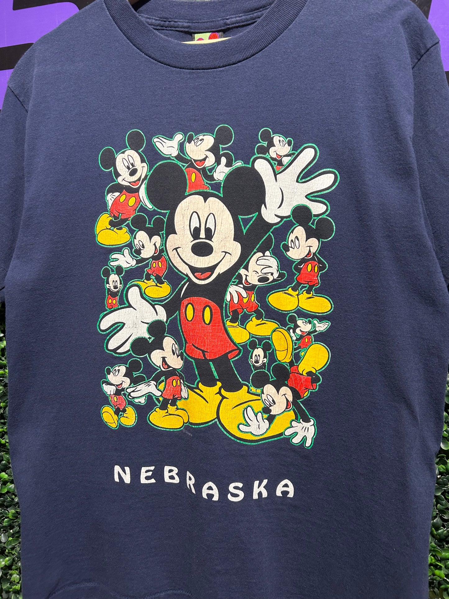 90s Mickey Mouse Disney Nebraska T-Shirt. Size Medium
