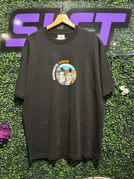 2002 Newsboys Thrive Autographed T-Shirt. Size XL