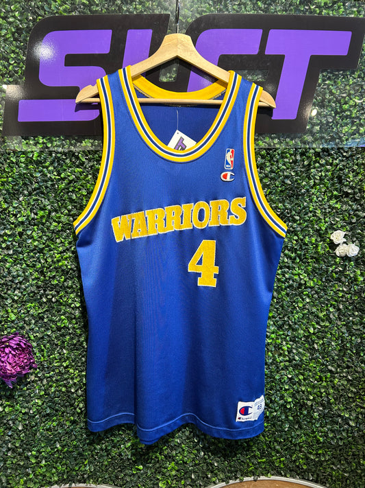 90s Golden State Warriors #4 Chris Webber Champion Jersey. Size L/XL