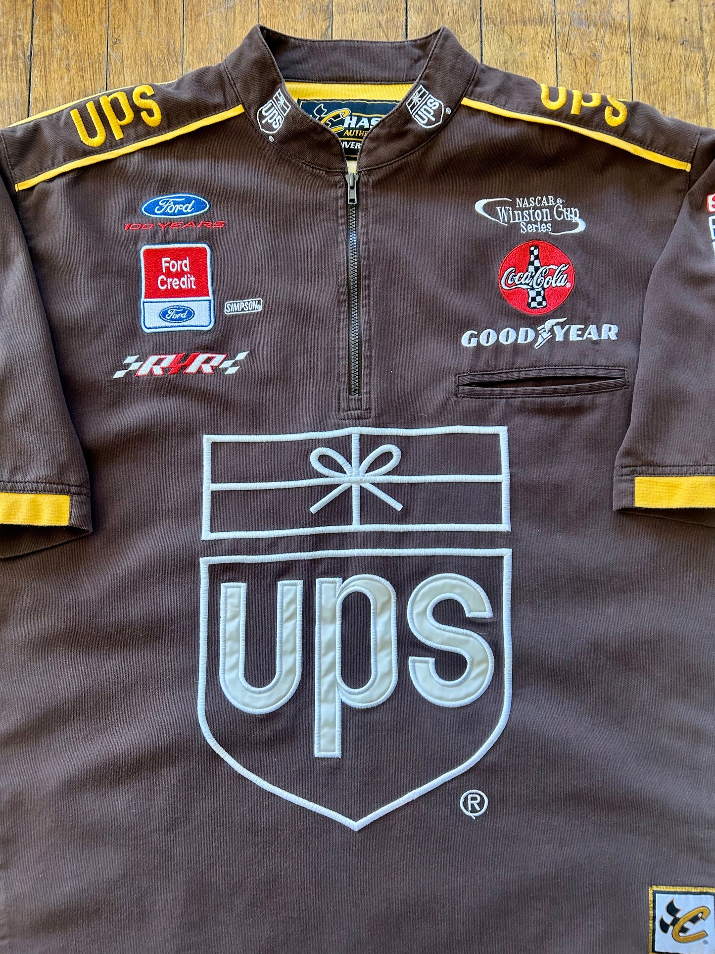 Vintage UPS NASCAR Racing Shirt. Size L/XL