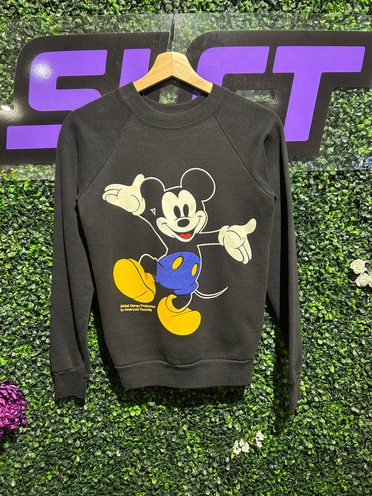 80s Mickey Mouse Crewneck. Size Small