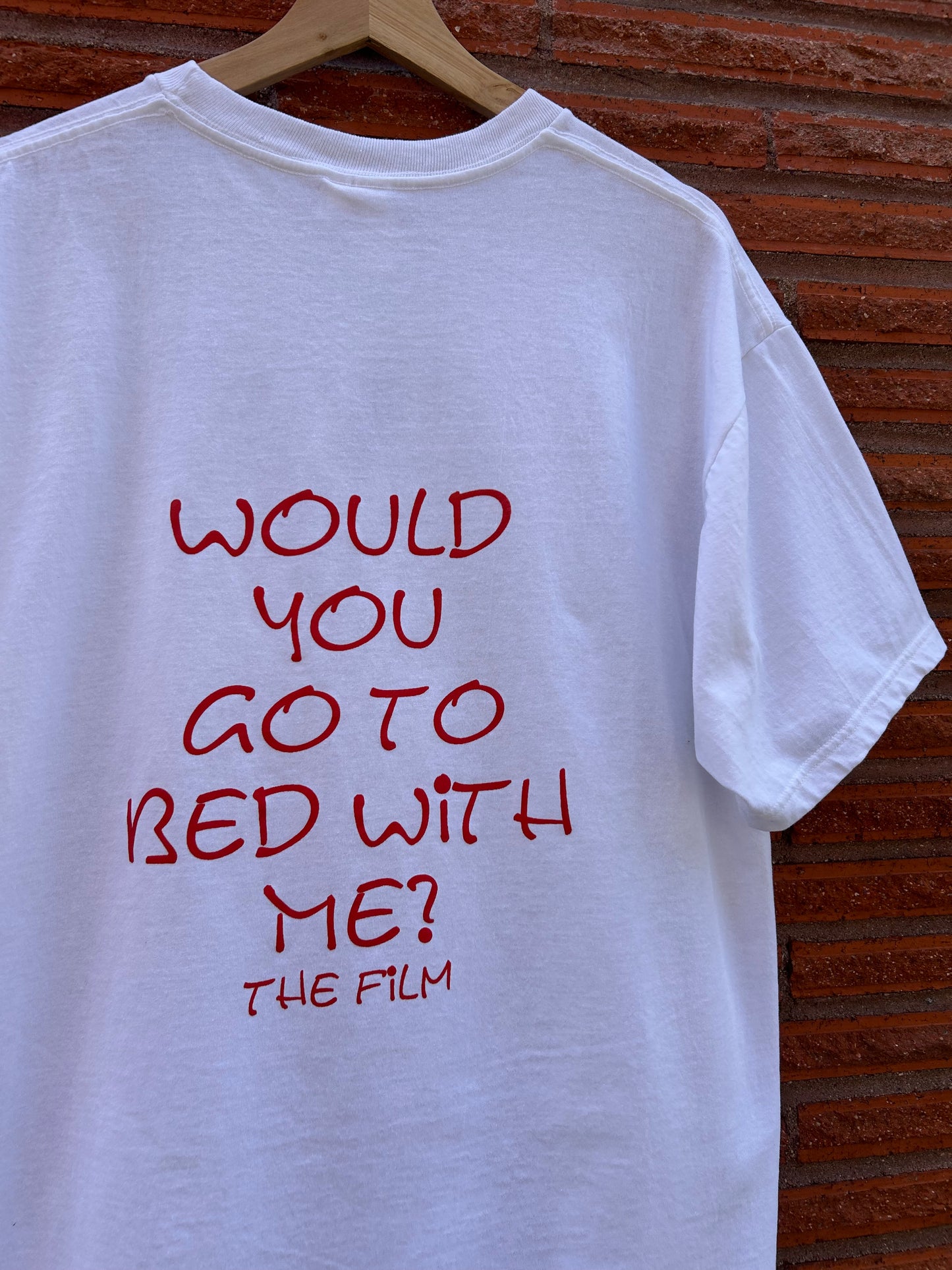 Vintage Would You Go To Bed With Me? T-Shirt. Size Large