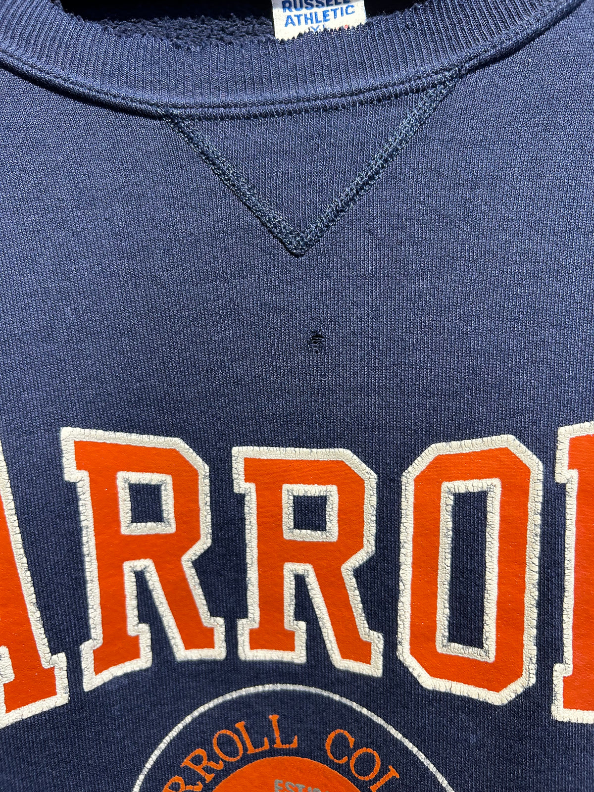 90s Carroll College Russell Crewneck. Size Large