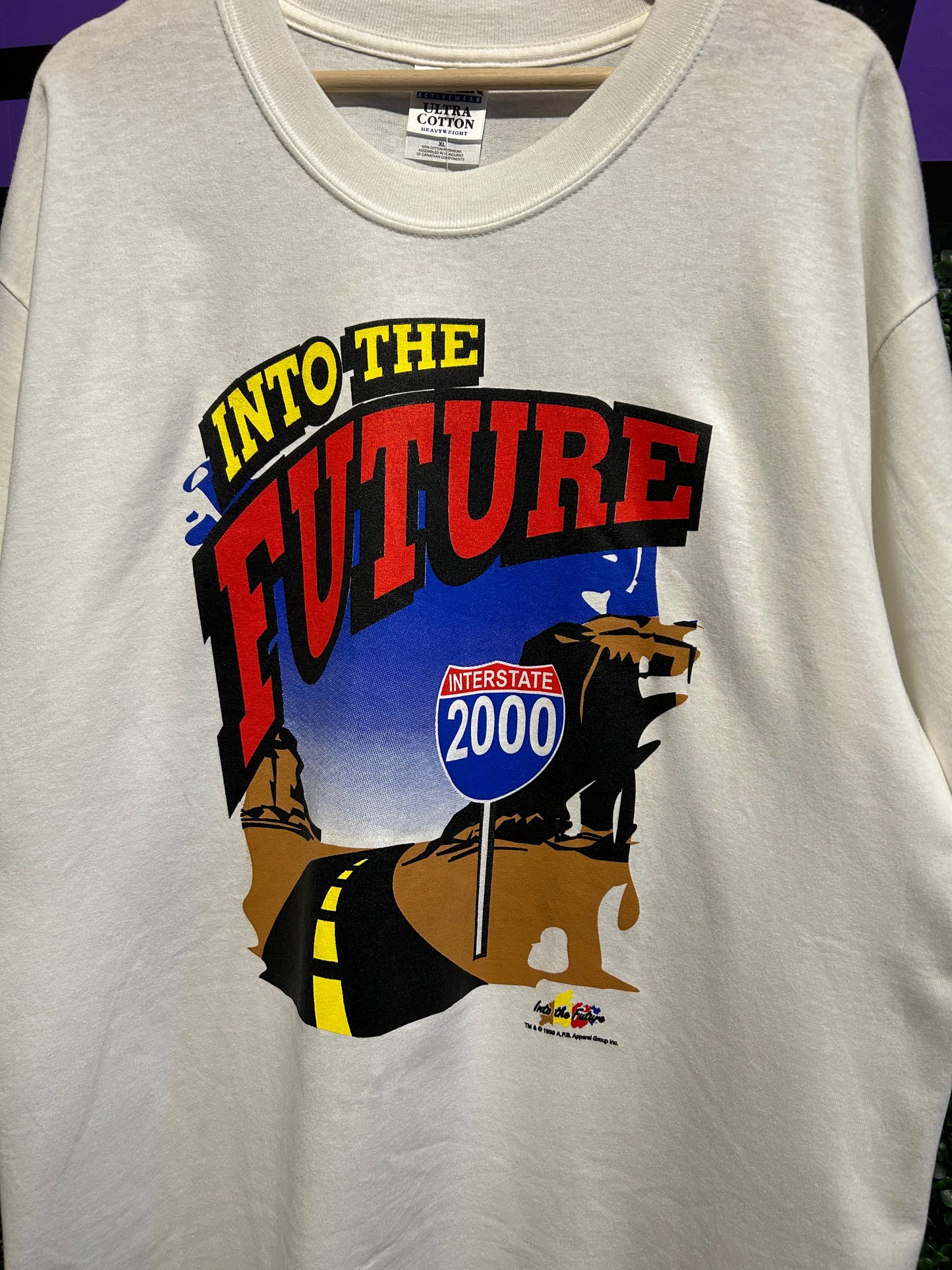 2000 Into The Future Millennium T-Shirt. Size XL