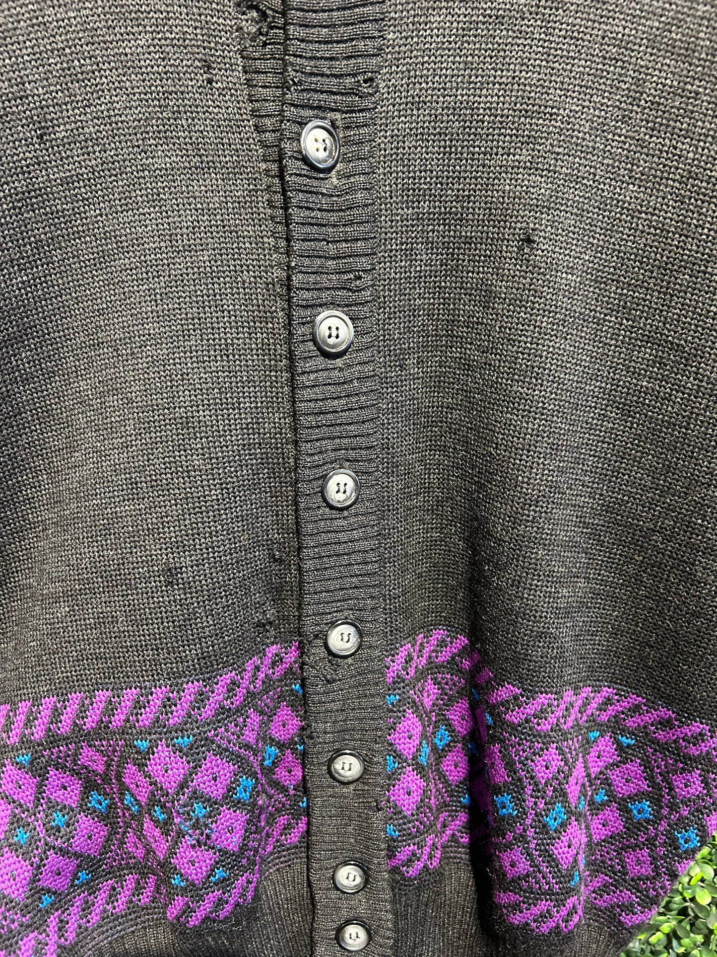 Vintage Steffnes Wool Button-Up Knit Sweater. Size M/L
