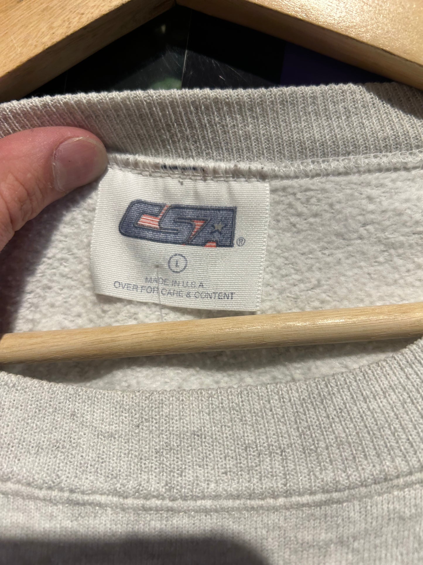 1998 Denver Broncos Crewneck. Size Large