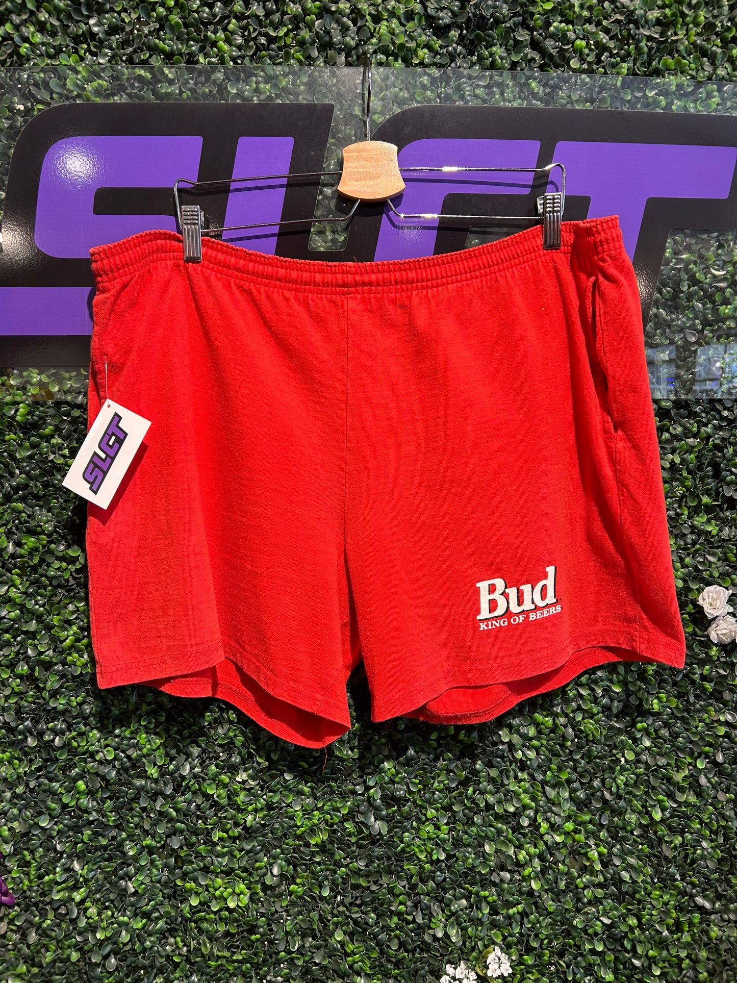 80s Budweiser King Of Beers Shorts. Size XL
