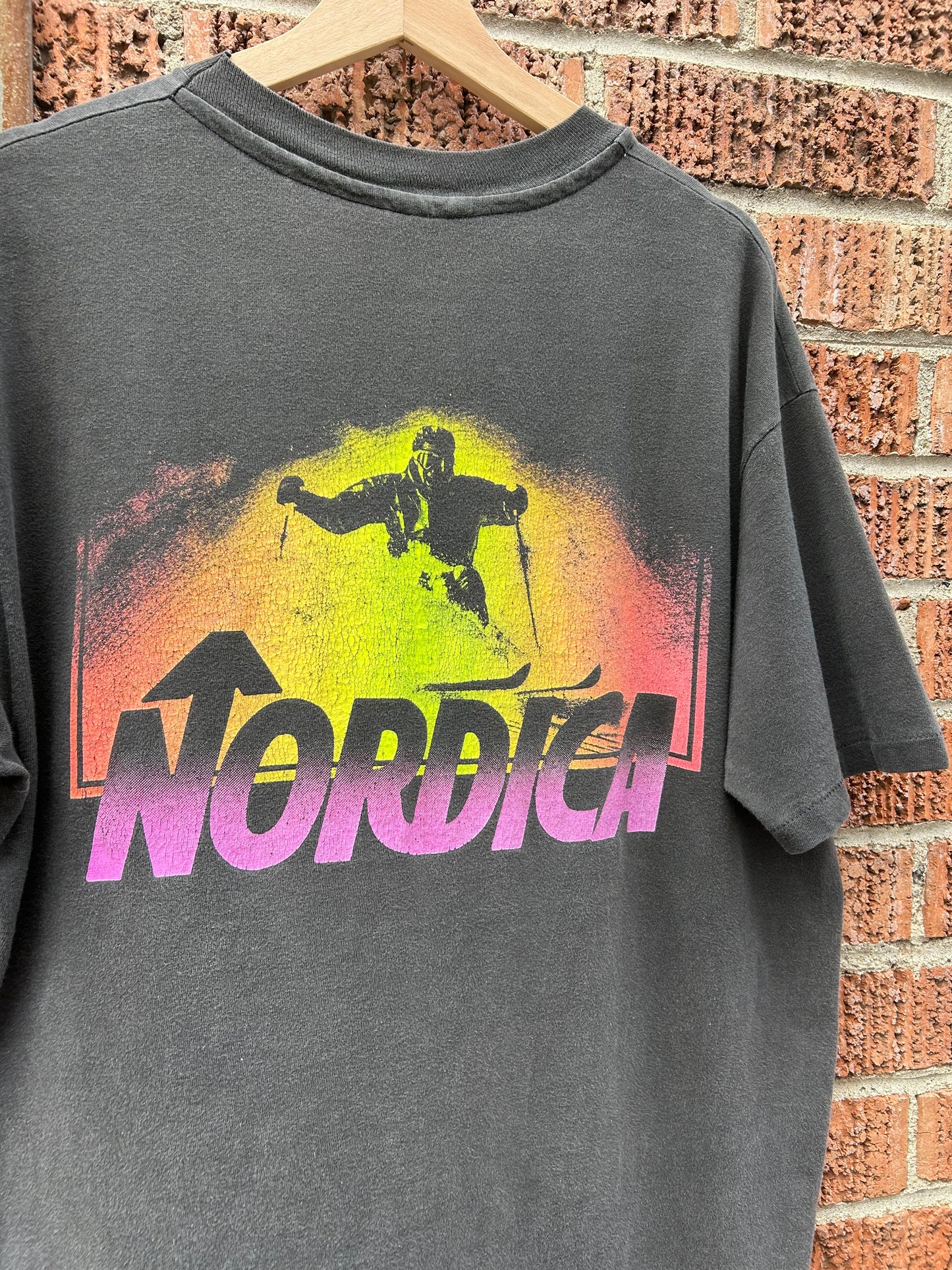 90s Nordica Extreme Ski T-Shirt. Size L/XL