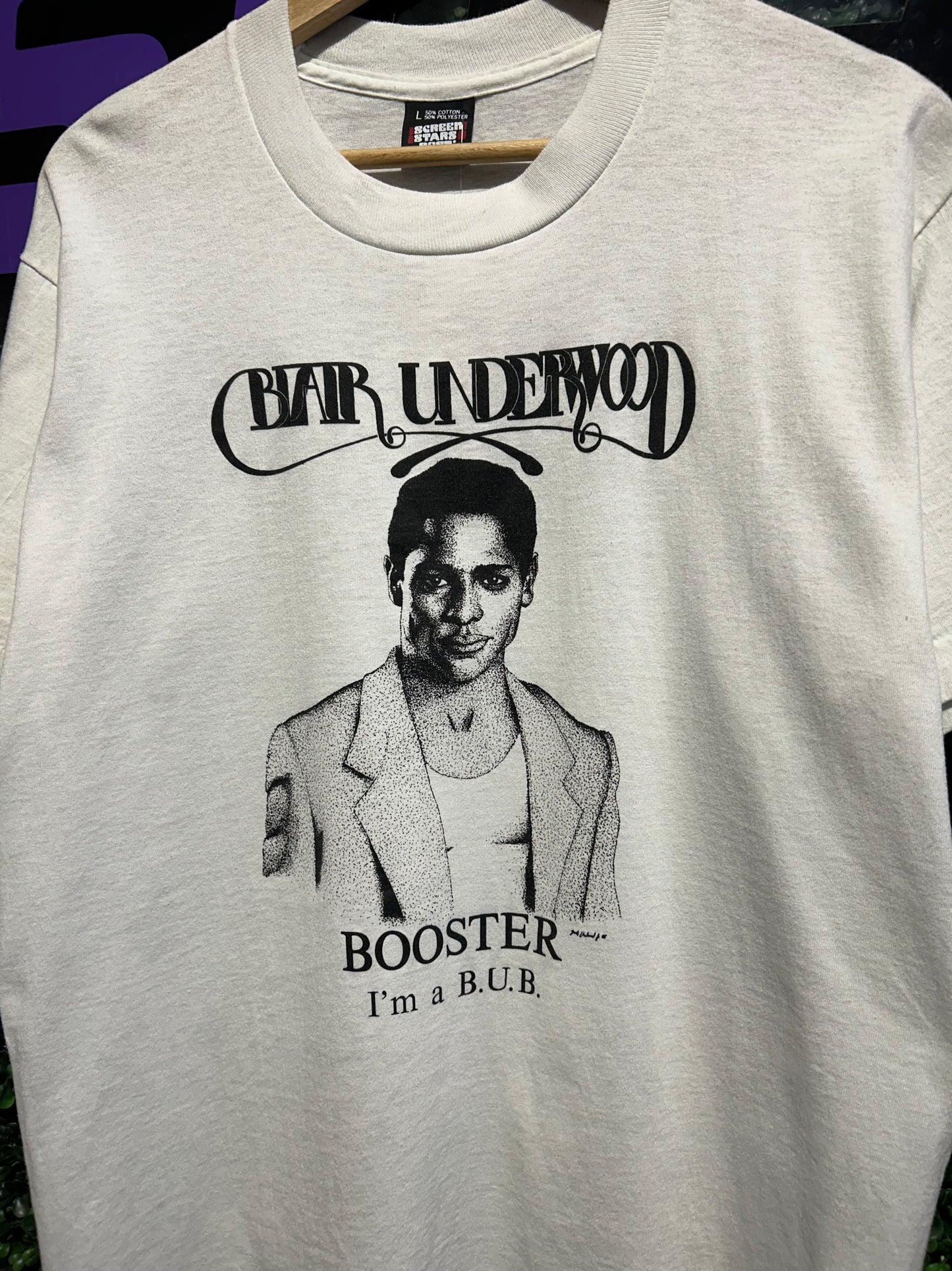 90s Blair Underwood Booster T-Shirt. Size Large
