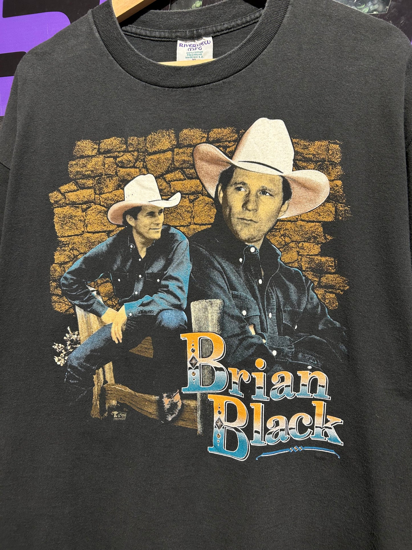 90s Brian Black Country Tour T-Shirt. Size XL