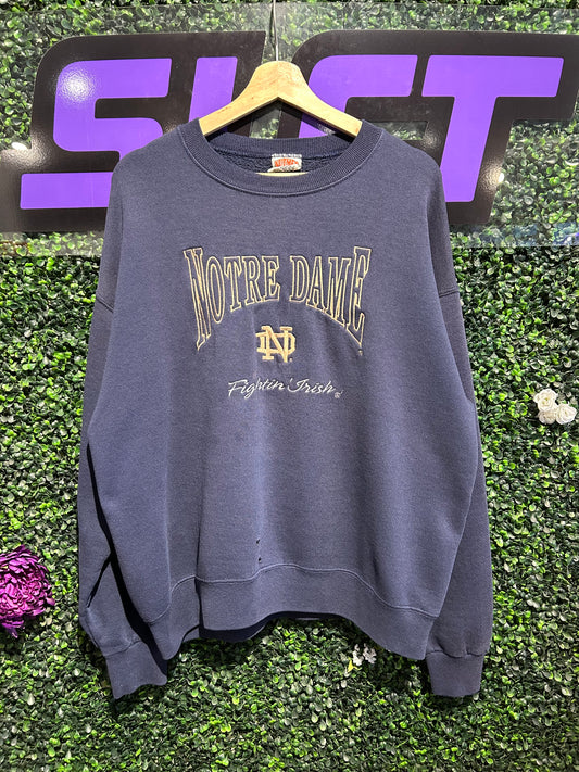 90s Notre Dame Fighting Irish Nutmeg Crewneck. Size Large