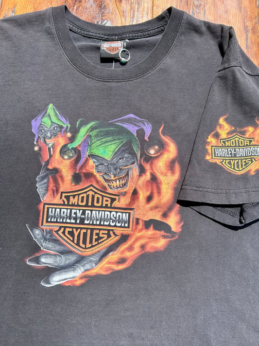 2006 Harley Davidson Jester Flame T-Shirt. Size Large