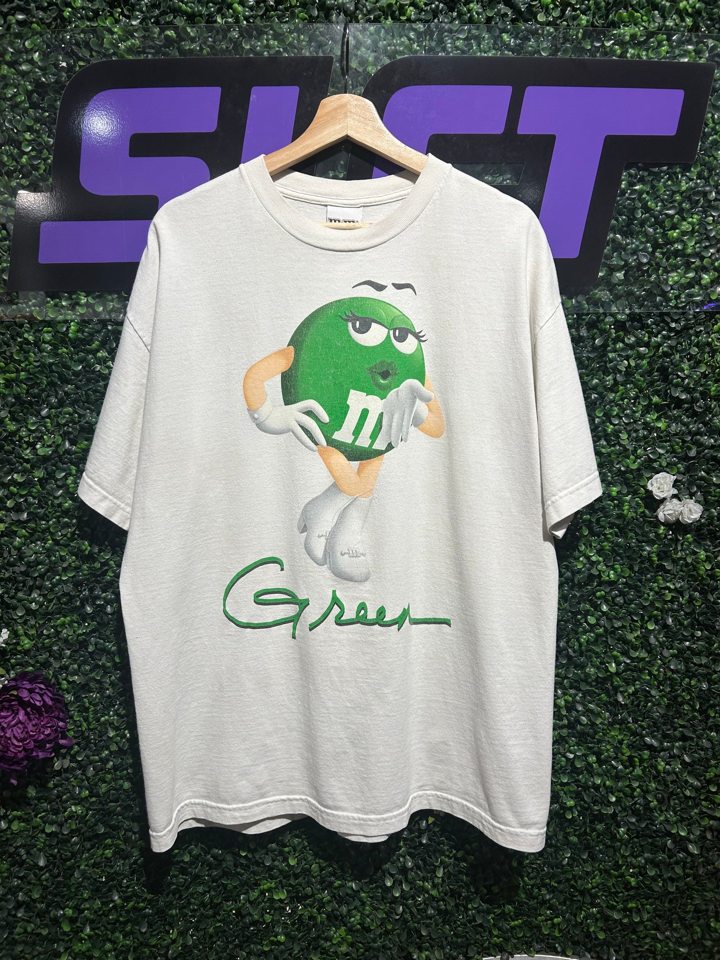 2011 Green M&M T-Shirt. Size XL