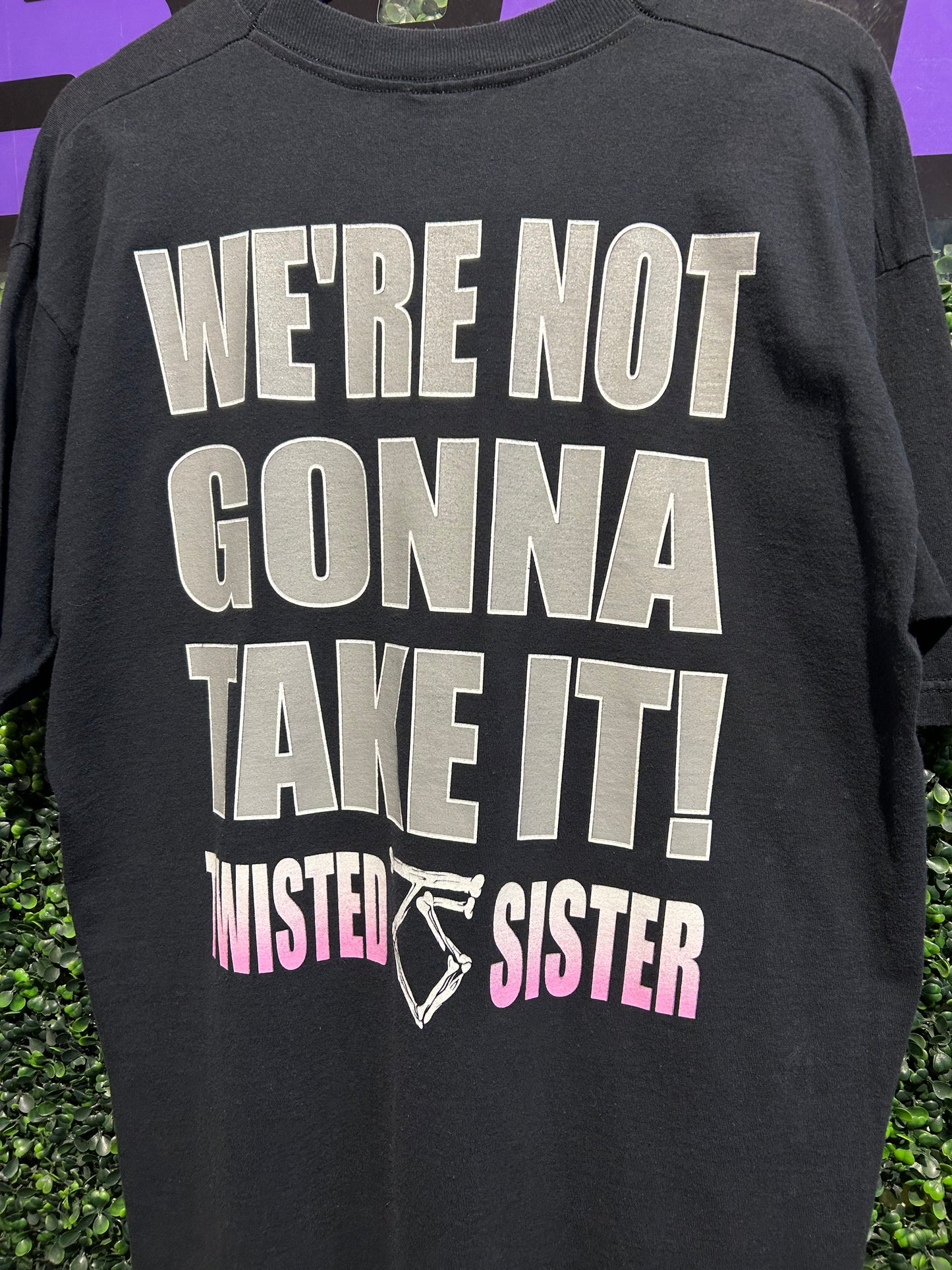 2000 Twisted Sister “We’re Not Gonna Take It” Euro Tour T-Shirt. Size L/XL