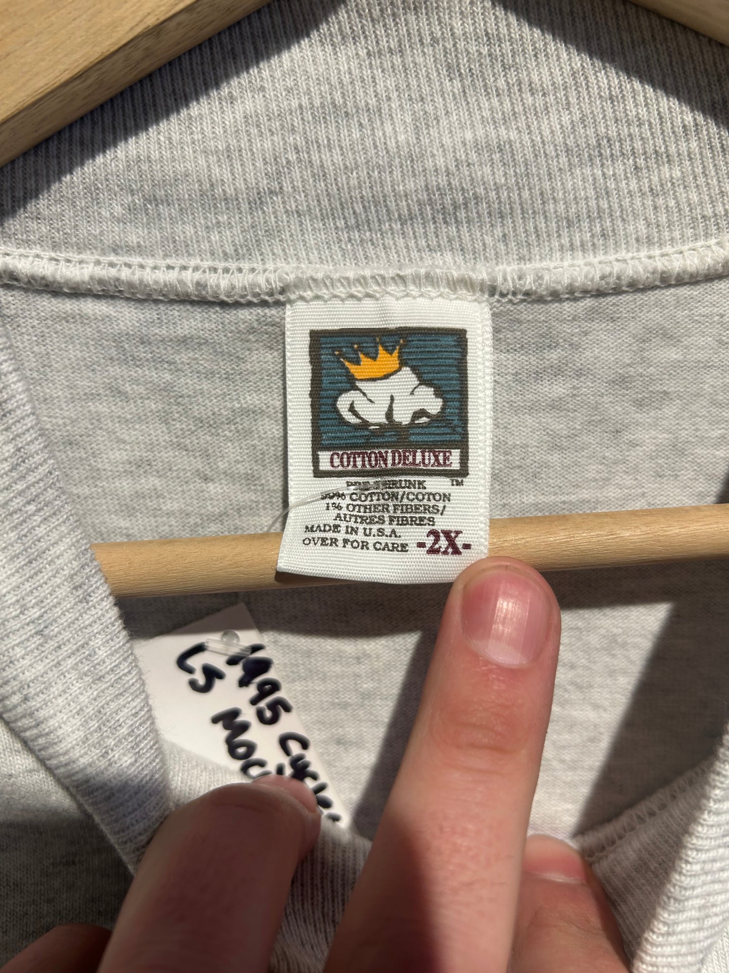 1995 Cycles Of Boulder 20th Anniversary LS Mock-Neck Shirt. Size XXL