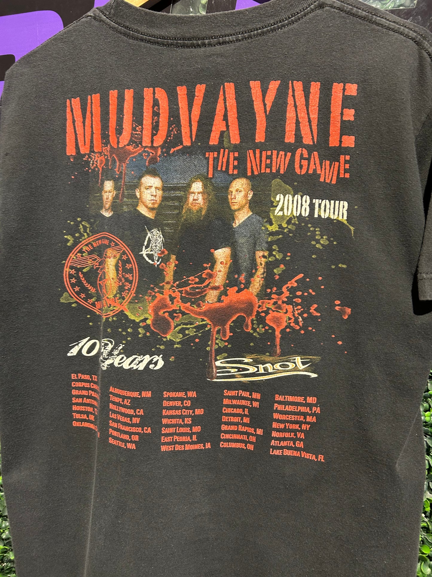 2008 Mudvayne The New Game Tour T-Shirt. Size Medium