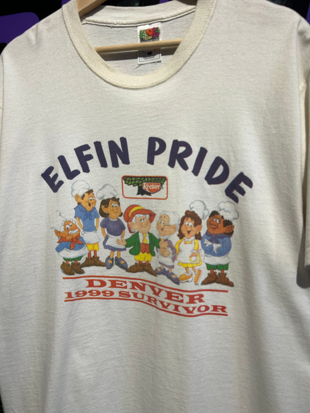 1999 Keebler Denver “Elfin Pride” T-Shirt. Size Large