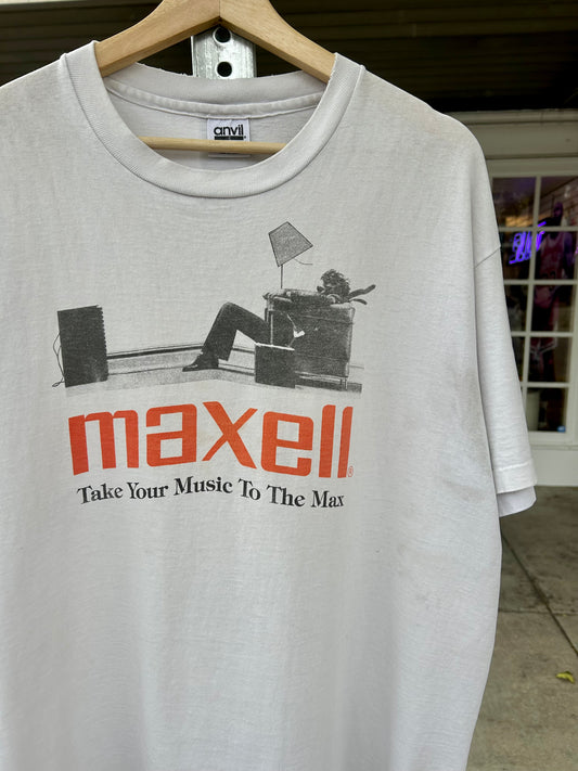 1992 Maxell ‘Take Your Music To The Max’ Promo T-Shirt. Size L/XL