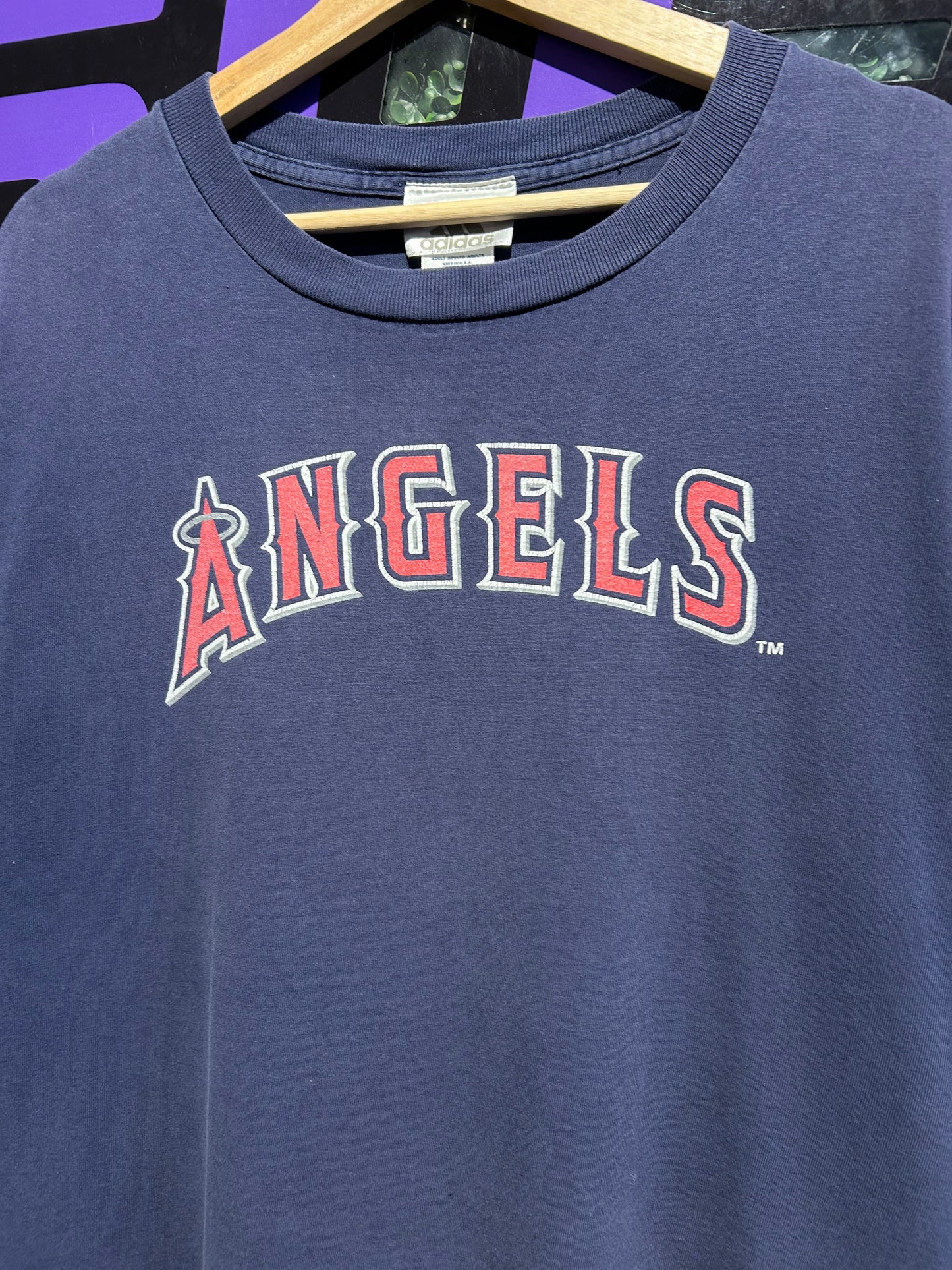 2002 Anaheim Angels Adidas T-Shirt. Size XXL