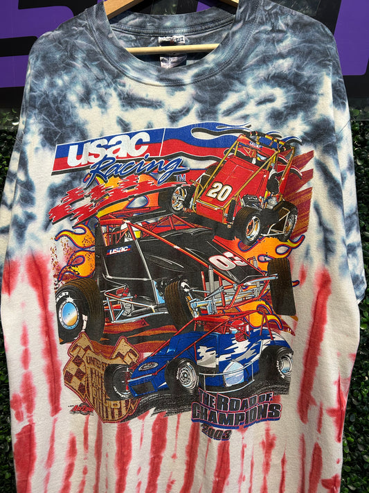 2003 USAC Racing Tie-Dye T-Shirt. Size XL