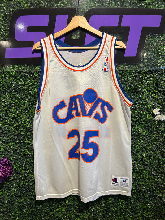 90s Cleveland Cavaliers #25 Mark Price Champion Jersey. Size Large