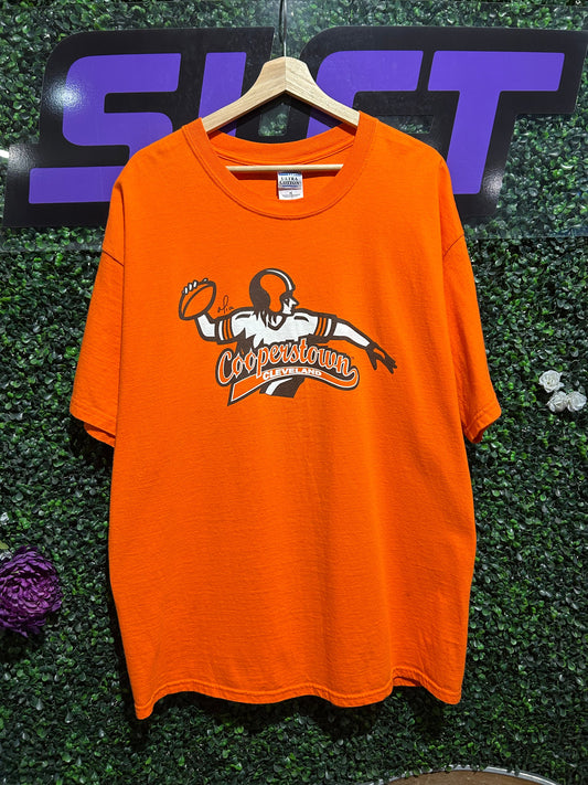 Vintage Cooperstown Cleveland Alice Cooper Football T-Shirt. Size XL