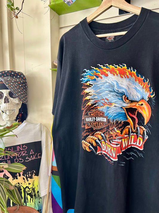 1996 Harley Davidson Born Wild Eagle T-Shirt. Size XL