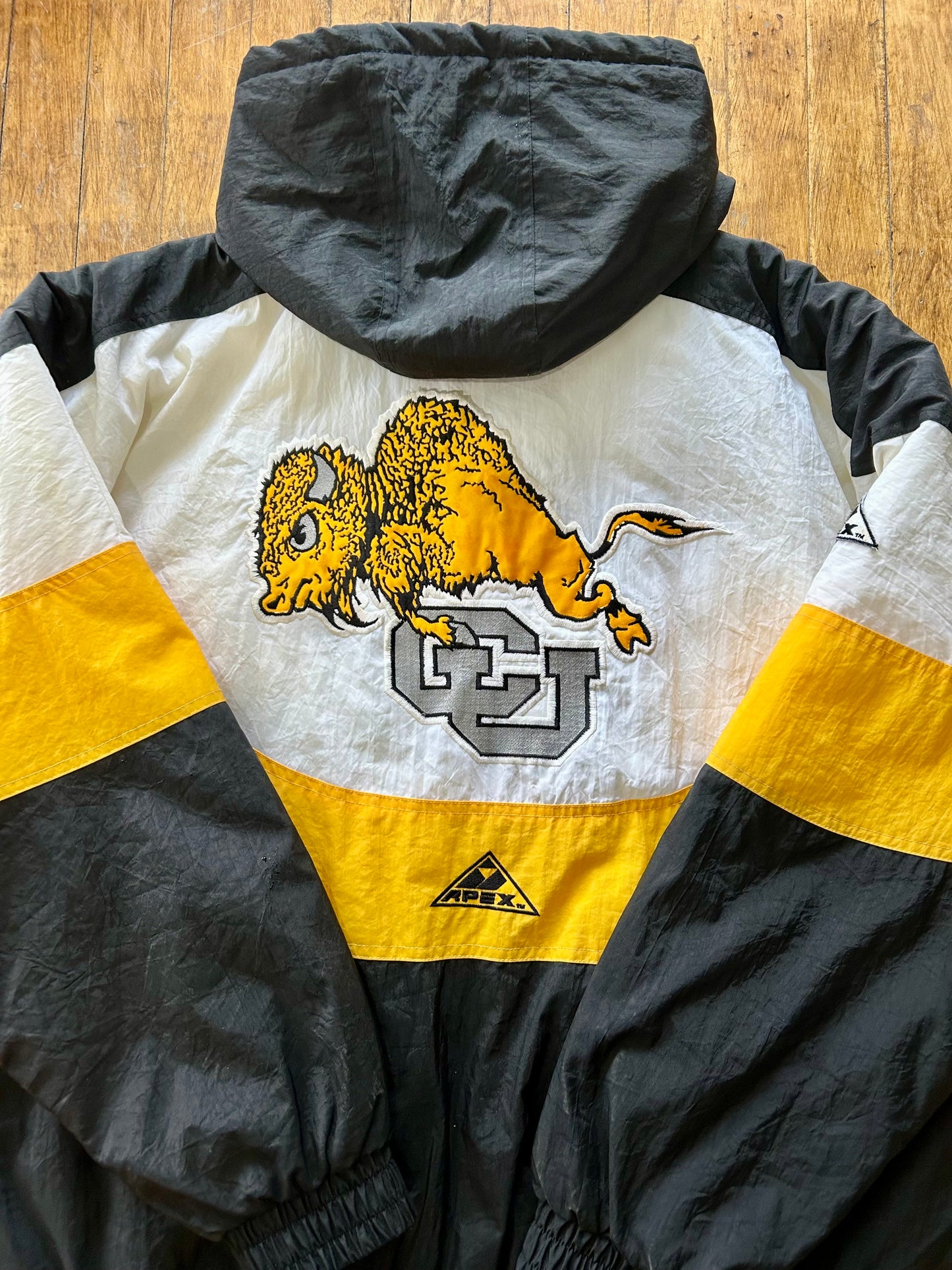 90s Colorado Buffaloes Apex One Puffer Jacket. Size XL
