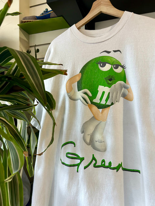 2011 Green M&M T-Shirt. Size XL