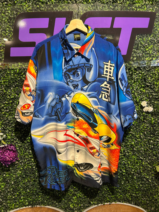 2001 Speed Racer Button-Up Shirt. Size XXL