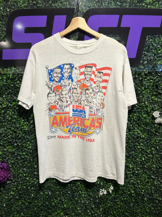 1992 USA Basketball “America’s Team” Salem Sportswear T-Shirt. Size Medium