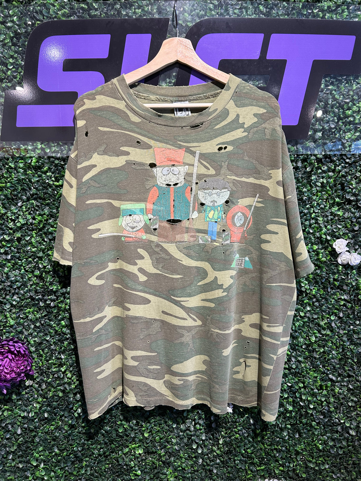 1998 South Park Camo T-Shirt. Size XL
