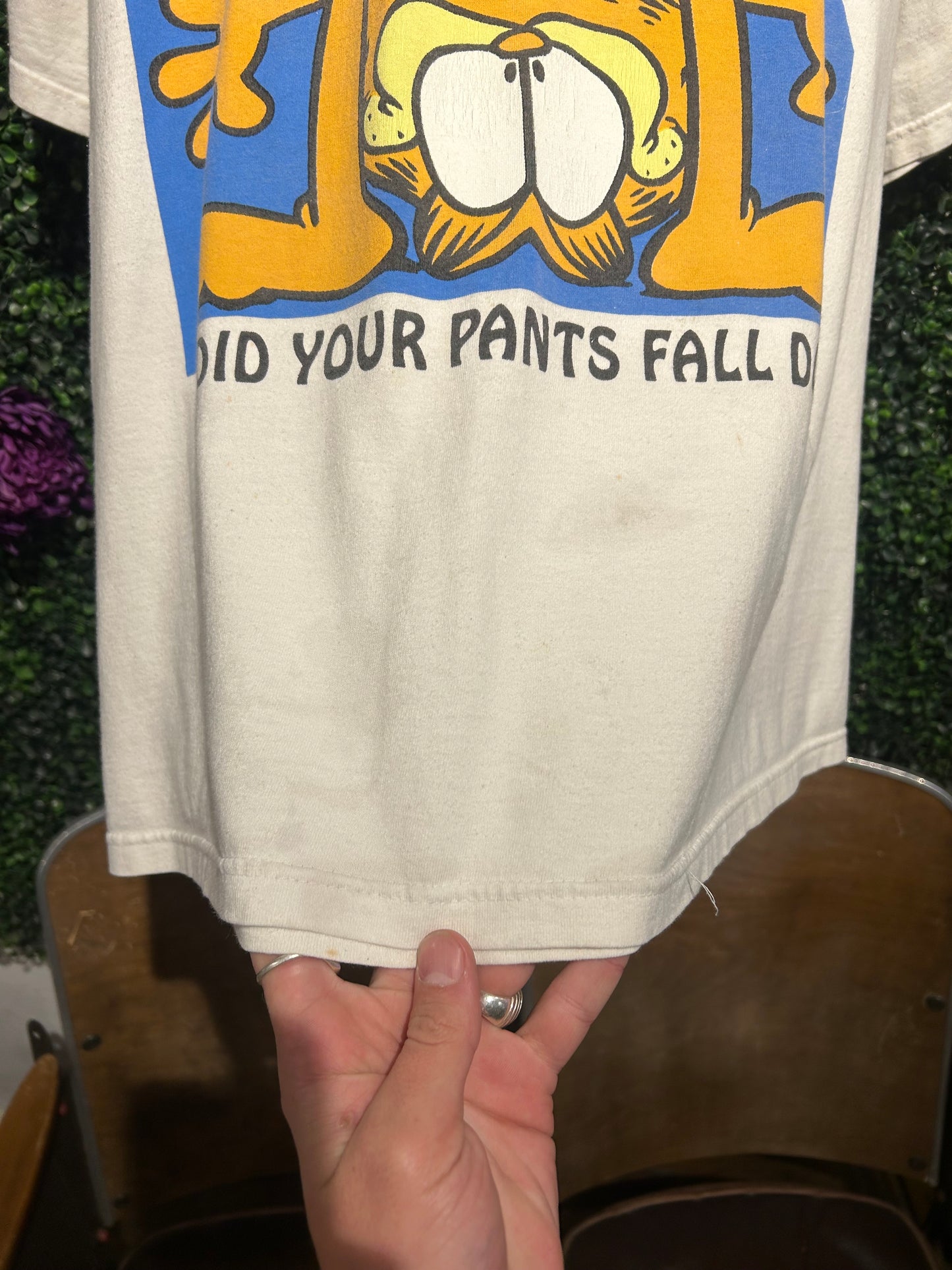 90s Garfield Is That Your Face T-Shirt. Size XXL