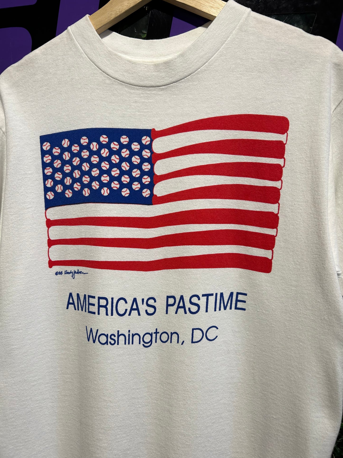 90s America’s Pastime Baseball T-Shirt. Size M/L