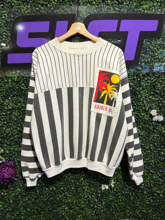 1988 Kahala Hawaii Striped Crewneck. Size M/L