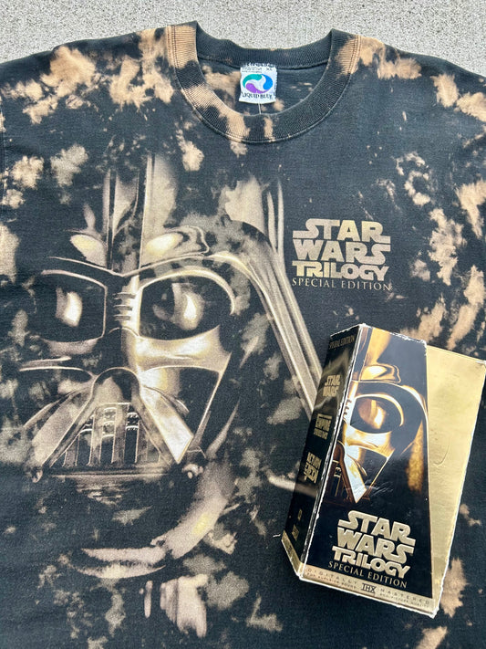 1997 Star Wars Trilogy Special Edition Liquid Blue AOP T-Shirt. Size XL