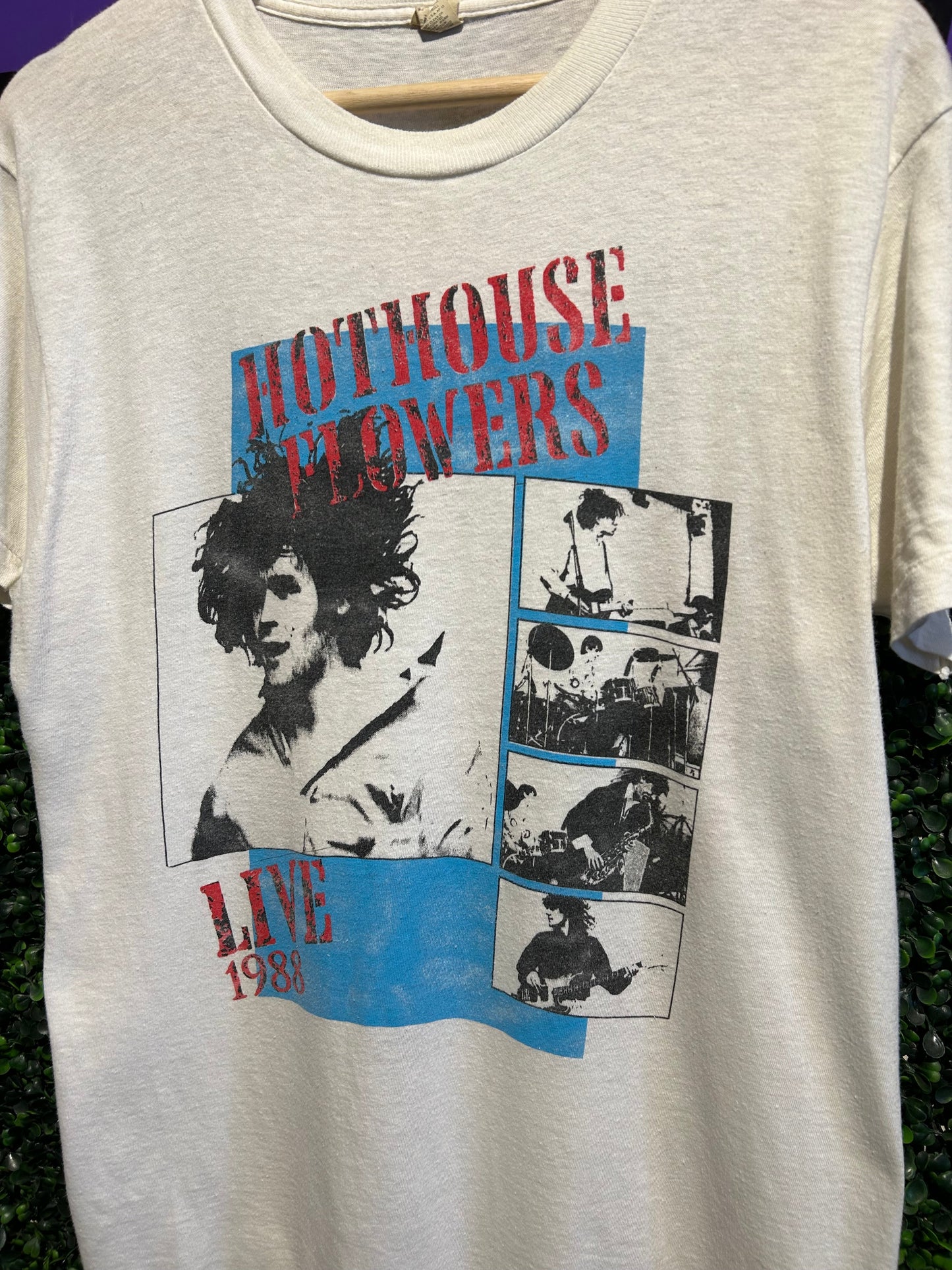 1988 Hothouse Flowers Live T-Shirt. Size M/L