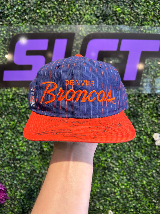 90s Denver Broncos Sports Specialties Pinstripe Snapback Hat
