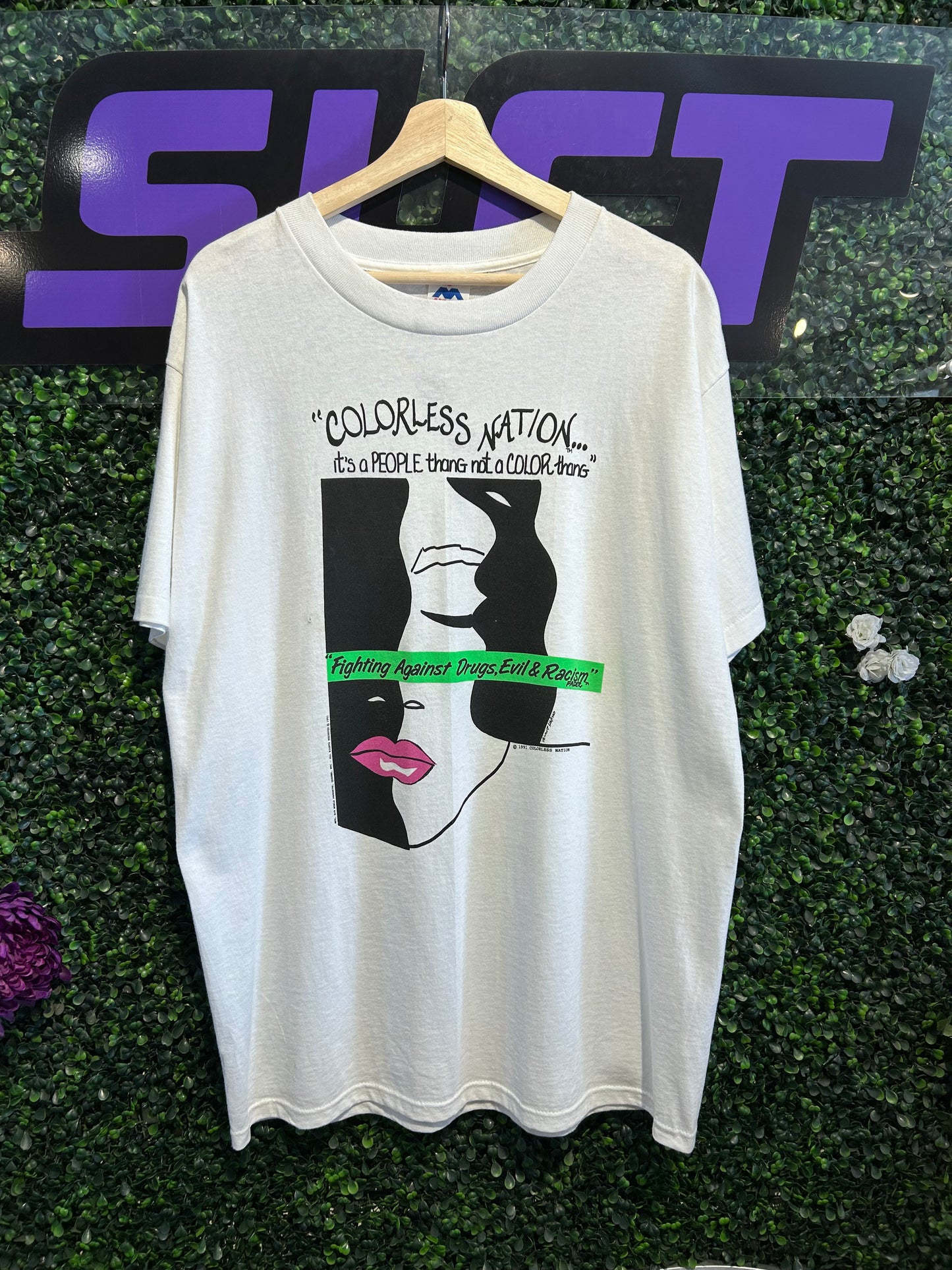 1991 F.A.D.E.R. Colorless Nation T-Shirt. Size L/XL