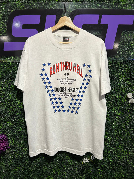 1994 I Ran Thru Hell T-Shirt. Size Large