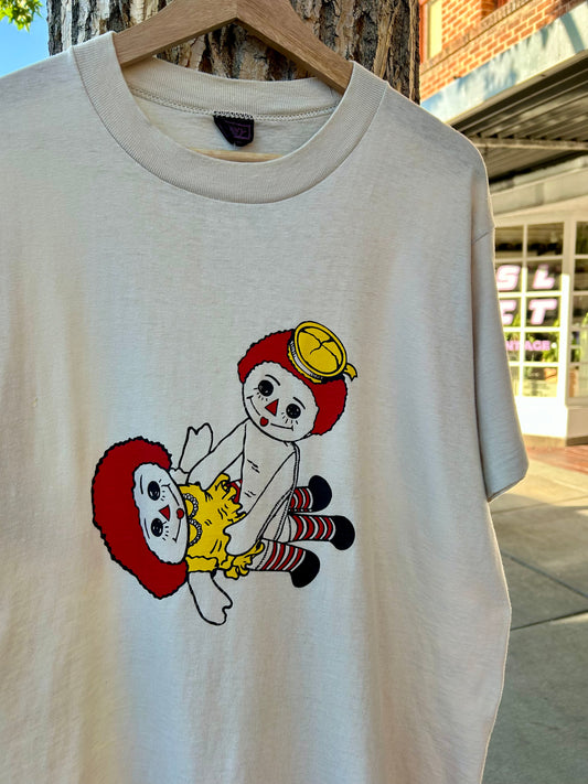 70s Raggedy Ann & Andy Sex Parody T-Shirt. Size Large