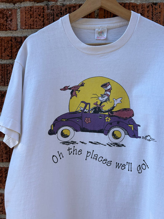 1995 Dr. Seuss Oh The Places We’ll Go College T-Shirt. Size Large